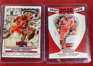 lot 137 image: (2) 2020 Contenders Anthony Edwards Rookie Cards