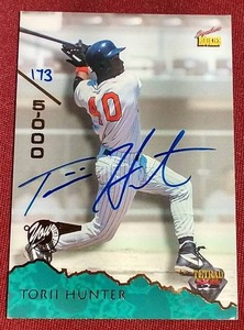 lot 138 image: 1995 Signature Rookies Torii Hunter Autograph Prospect Card