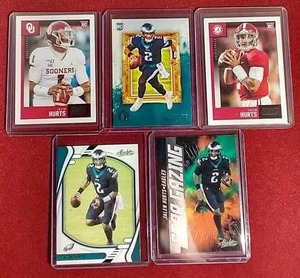 lot 141 image: (5) Jalen Hurts Cards - 3 Rookies