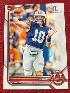 lot 145 image: 2022 Bowman Bo Nix 1st Bowman Card