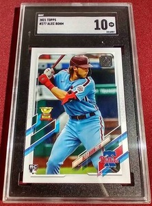 lot 148 image: 2021 Topps Alec Bohm Rookie Card - SGC 10