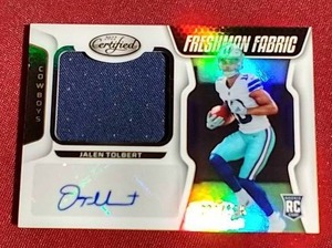 lot 159 image: 2022 Certified Jalen Tolbert RPA Card - #d399