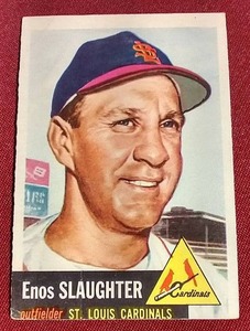 lot 164 image: 1953 Topps Enos Slaughter Card