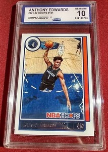 lot 174 image: 2021-22 Hoops Anthony Edwards Card - CCG 10