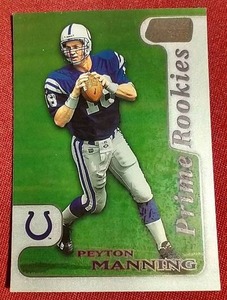 lot 182 image: 1998 Stadium Club Peyton Manning Rookie Card