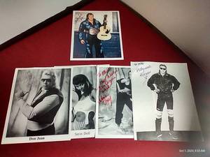 lot 189 image: (5) Autographed Photos - Honkytonk Man & Unknowns