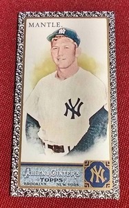 lot 197 image: 2011 Topps Allen & Ginter Mini Black Border Mickey Mantle - Blank Back 11