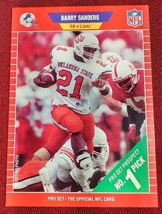 lot 200 image: 1989 Pro Set Barry Sanders Rookie Card
