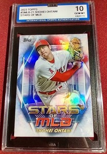 lot 202 image: 2023 Topps Stars of MLB Shohei Ohtani Card - ISA 10