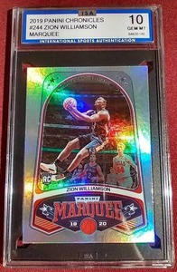 lot 207 image: 2019 Chronicles Zion Williamson Rookie Card - ISA 10