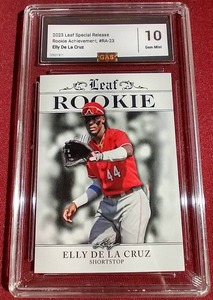 lot 211 image: 2023 Leaf Elly De La Cruz Rookie Card - Global Authentication Services 10