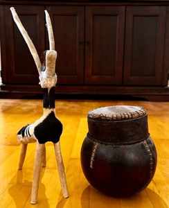 lot 128 image: Treasure Antelope and Decorative Lidded Container