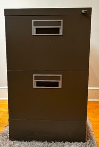 lot 117 image: Metal Two Drawer File Cabinet