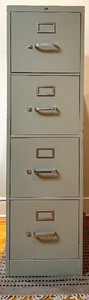 lot 118 image: Metal Filing Cabinet Tall with 4 Drawer by HON