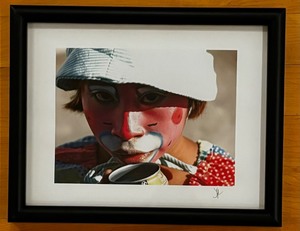 lot 68 image: Framed Child as a Clown Photography by Jeffrey D. Du Flon  La Antigua, Guatemala