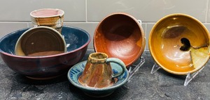 lot 61 image: Vintage Pottery Including Bowls, Cup and Tea Cup and Saucer