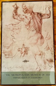 lot 62 image: Michelangelo Buonarroti (1475 - 1564) Studies for the Libyan Sibyl  The Metropolitan Museum of Art Department of Drawings