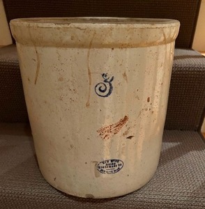 lot 110 image: Redwing Five Gallon Stoneware Crock
