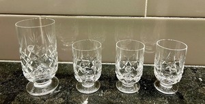 lot 113 image: Clear Cut Glass  Crystal Petite Glasses from the Concord