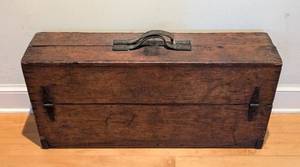 lot 53A image: Vintage Wood Tool Box