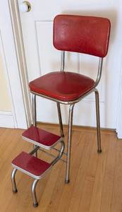 lot 54 image: Vintage Red Step Stool