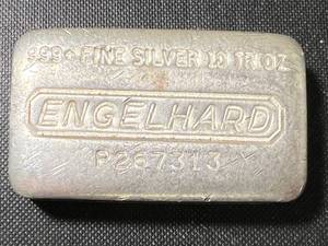 10 TROY OZ .999 FINE SILVER ENGELHARD BAR