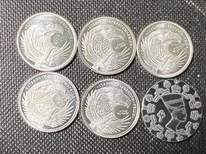 6 SILVER 110TH TROY OZ .999 FINE SILVER ROUNDS