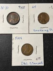 2 US WHEAT CENTS WITH LINCOLN CENT