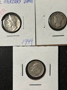 3 US SILVER DIMES