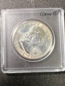 1960-D US FRANKLIN HALF DOLLAR GEM BU IN CASE