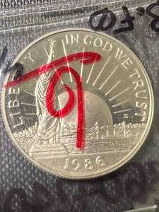 1986 US STATUE OF LIBERTY COMMEM HALF DOLLAR