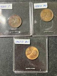 GROUP OF 3 US WHEAT CENTS