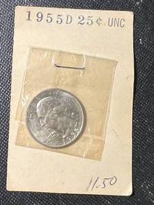 1955-D US WASHINGTON QUARTER
