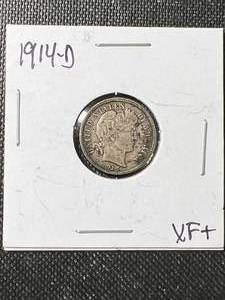 1914-D US BARBER DIME