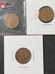 3 US INDIAN HEAD CENTS 1898 1900 1906