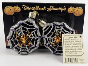 lot 3 image: Pair of OLD WORLD CHRISTMAS Spider Web Ornament #26030