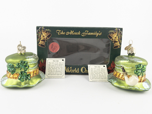 lot 36 image: Pair of OLD WORLD CHRISTMAS Pats Hat Ornament #32023