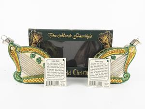 lot 41 image: Pair of OLD WORLD CHRISTMAS Celtic Harp Ornament #38011