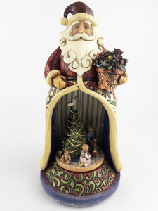 lot 1-D image: JIM SHORE - HEARTWOOD CREEK Christmas Spirit Lives Within Music Box Figurine (Tune is Toyland) #4006647