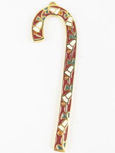 lot 85 image: WALLACE SILVERSMITHS Chimes Cane Enameled Ornament #1986