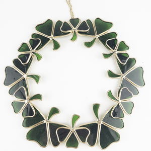 lot 94 image: St Patricks Day Stained Glass Wreath
