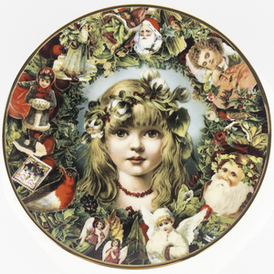 lot 1-G image: Victorian Christmas Memories Plate Collection THE HAMILTON COLLECTION Christmas Innocence 8 12in Plate #Serial #2522A 1993
