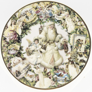 lot 108 image: Victorian Christmas Memories Plate Collection THE HAMILTON COLLECTION Grandfather Frost 8 12in Plate #Serial #2849A 1993