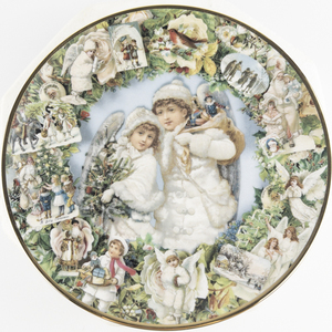 lot 111 image: Victorian Christmas Memories Plate Collection THE HAMILTON COLLECTION Christmas Angels 8 12in Plate #Serial #2179B 1993