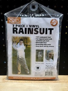 3 Piece Vinyl Rainsuit M