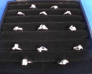 Collection of 13 Cubic Zirconia Fashion Rings Sizes 6 to 10