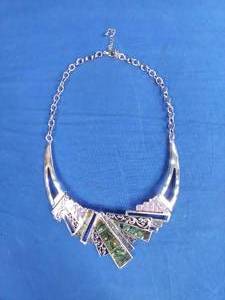 Silver Colored Abalone Shell Necklace
