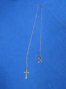 Silver .925 Laser Engraved Cross Necklace