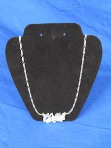 New Sterling Silver Personalized 3-D Nelle Name Necklace