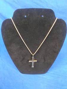 New Lords Prayer Spinner Cross Pendant Stainless Steel